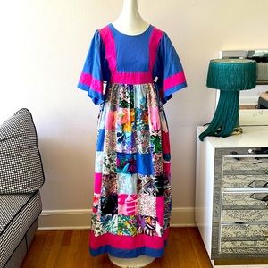 Vintage Krist Gudnason patchwork 100% cotton dress